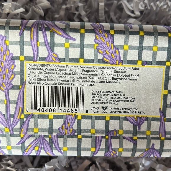 Beekman 1802 Lavender 9 oz goat milk soap. Clinically Kind®  for Sensitive Skin - Picture 2 of 2
